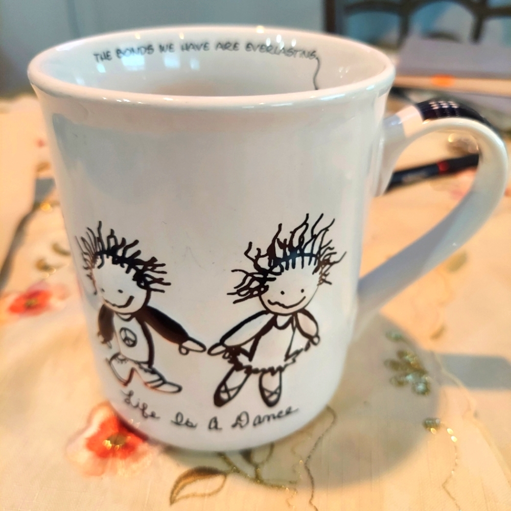 Enesco Life Is A Dance white Cup mug